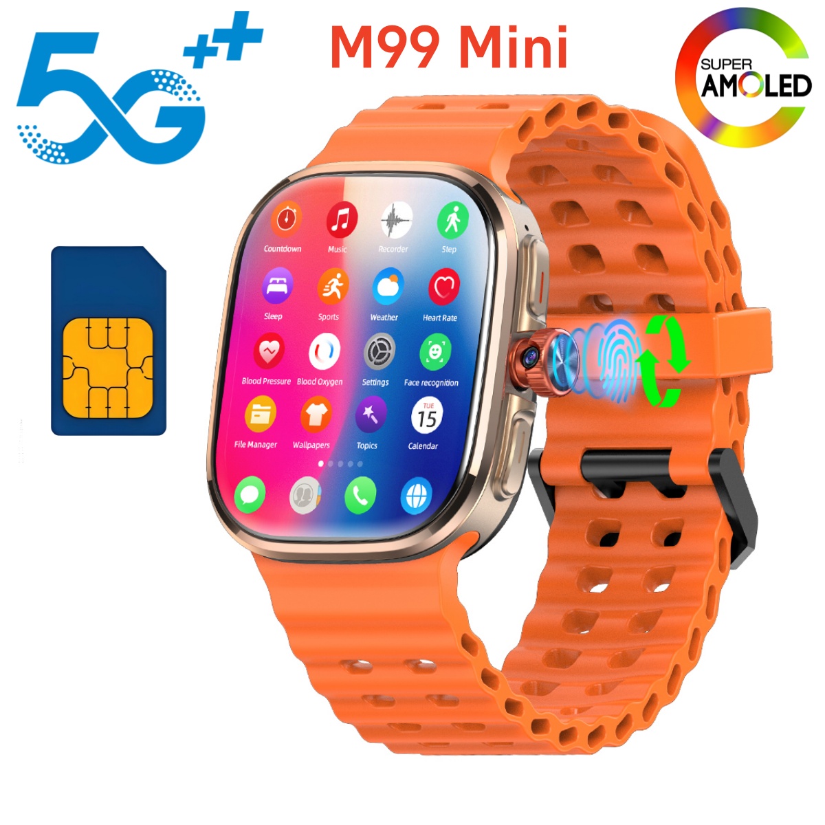 Smartwatch Face - Montre connectée M99 Mini 5G Android