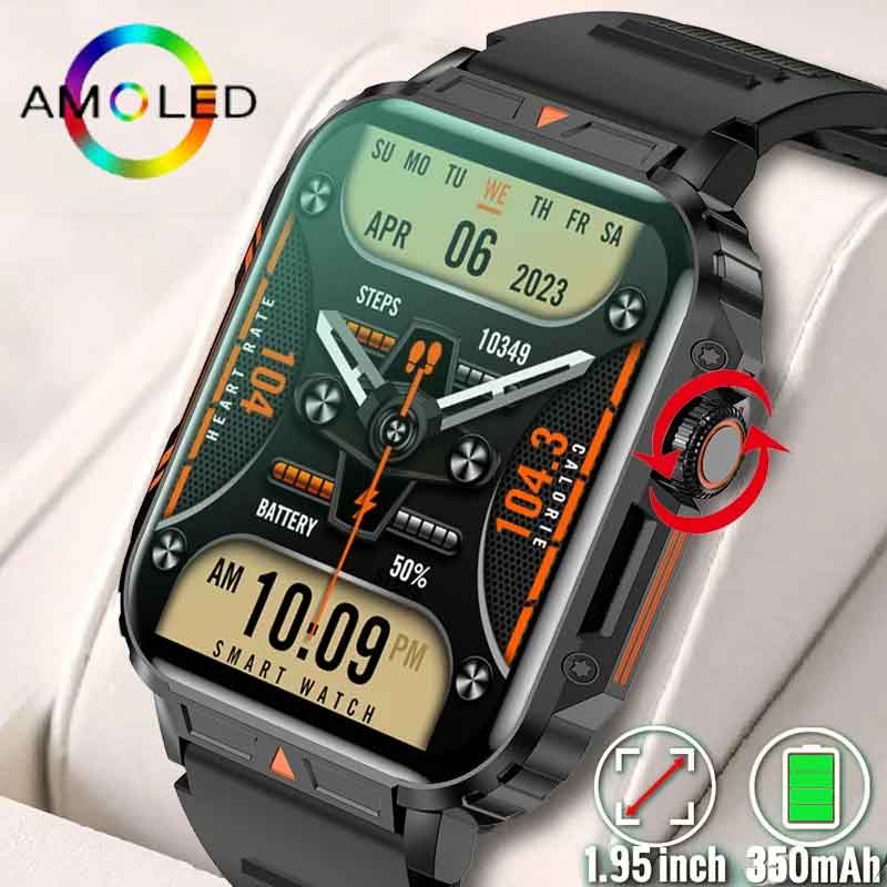 Smartwatch Face - Montre intelligente militaire étanche pour homme,