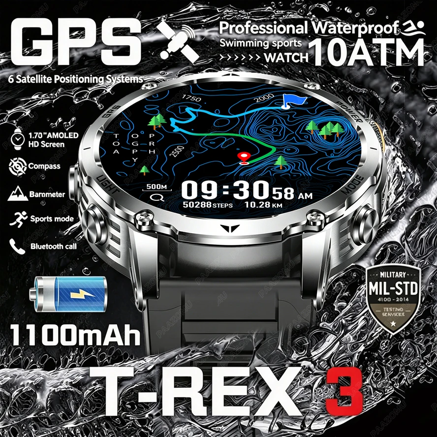 Smartwatch M Active - Montre connectée T-Rex 3 de qualité