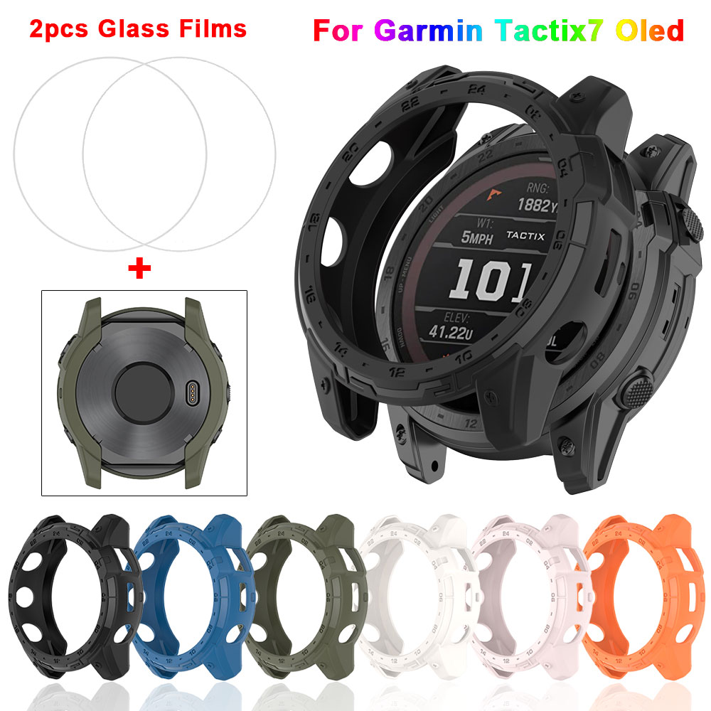 Android Smartwatch Accessories - Coque en Silicone TPU + Films