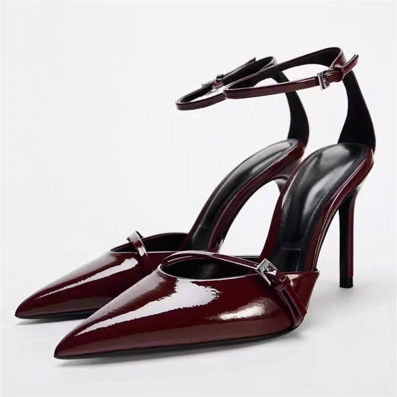 Leather Classic Strap - Sandales d'été sexy à talons hauts