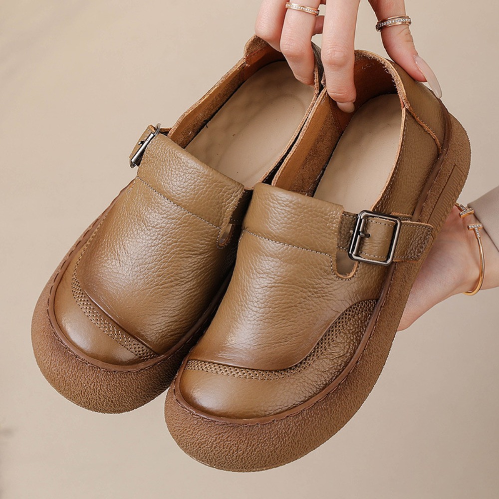 Leather Classic Strap - Chaussures simples décontractées pour femmes printemps