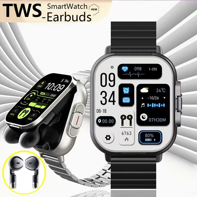 Smartwatch Headset - Montre connectée NFC TWS 2 en