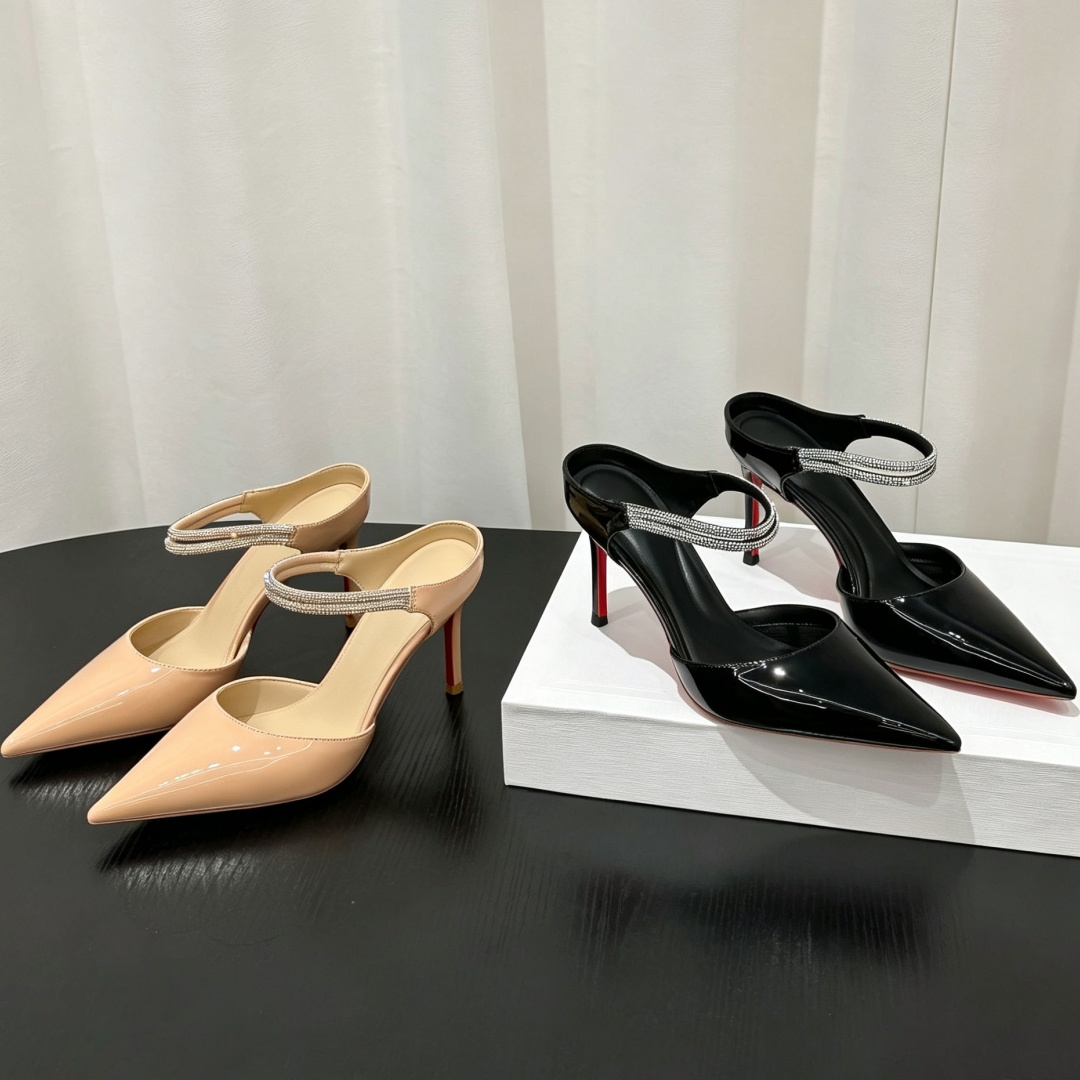 Leather Classic Strap - Escarpins slingback classiques pour femme en