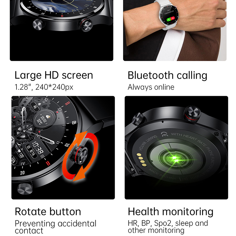 GPS ECG + PPG Bluetooth appel  - Android Smartwatch Accessories avis et prix
