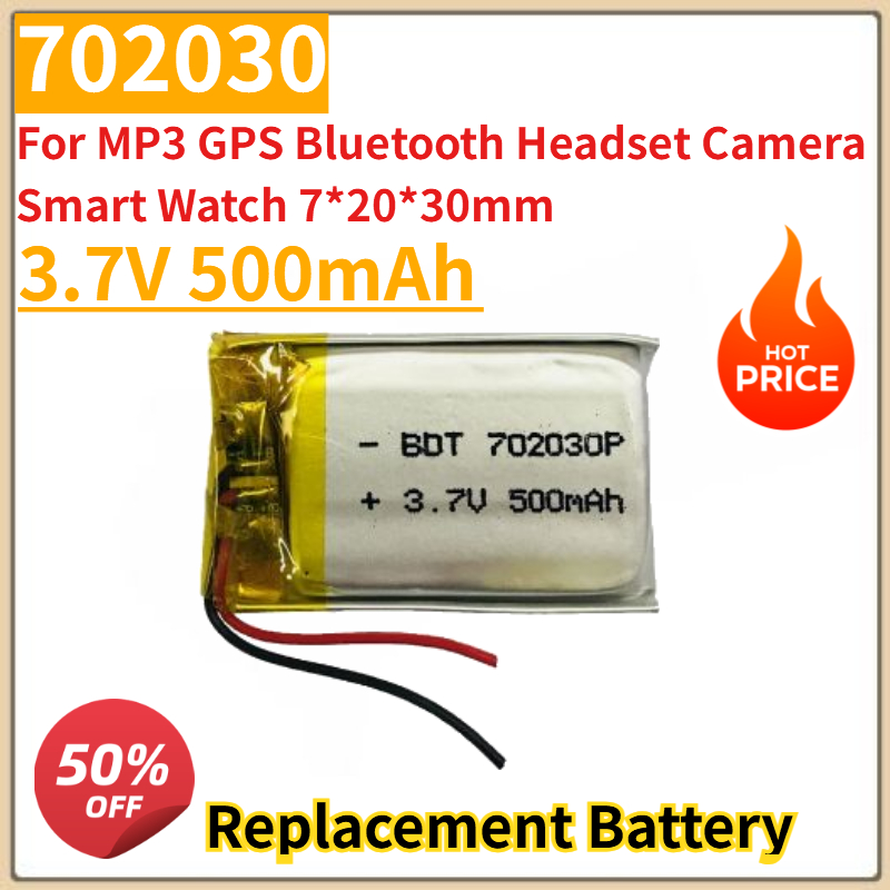 Nouveau 3.7 V 500 mAh 702030 L - Smartwatch Headset avis et prix