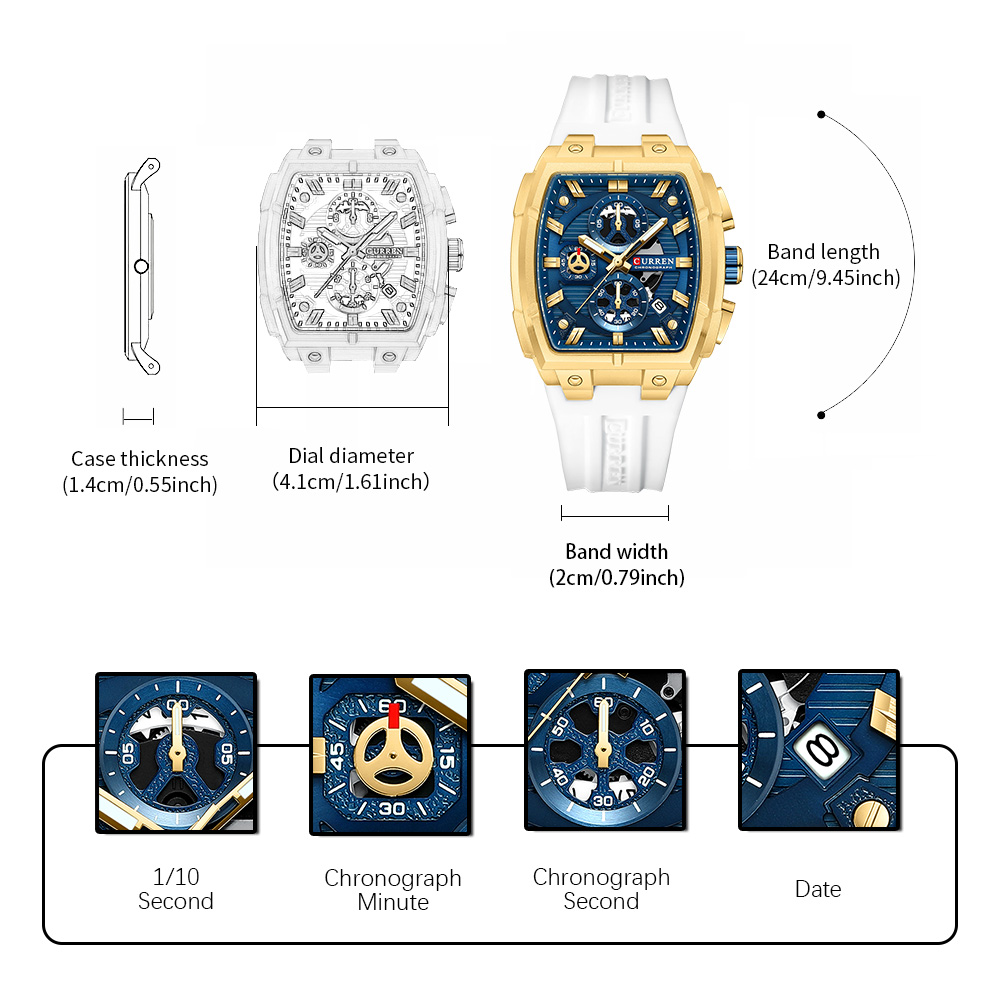 Montre vintage de luxe CURREN  - Accessories With Watch avis et prix