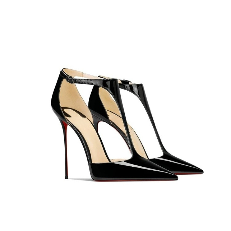Escarpins noirs vernis à bout  - Leather Classic Strap avis et prix