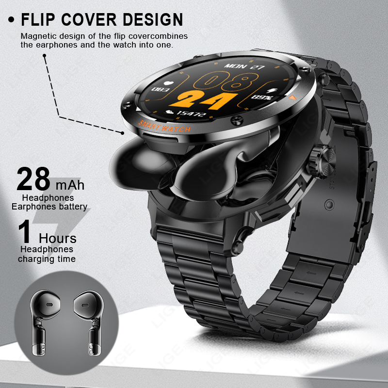 Nouveaux hommes 2 en 1 casque  - Smartwatch Headset avis et prix