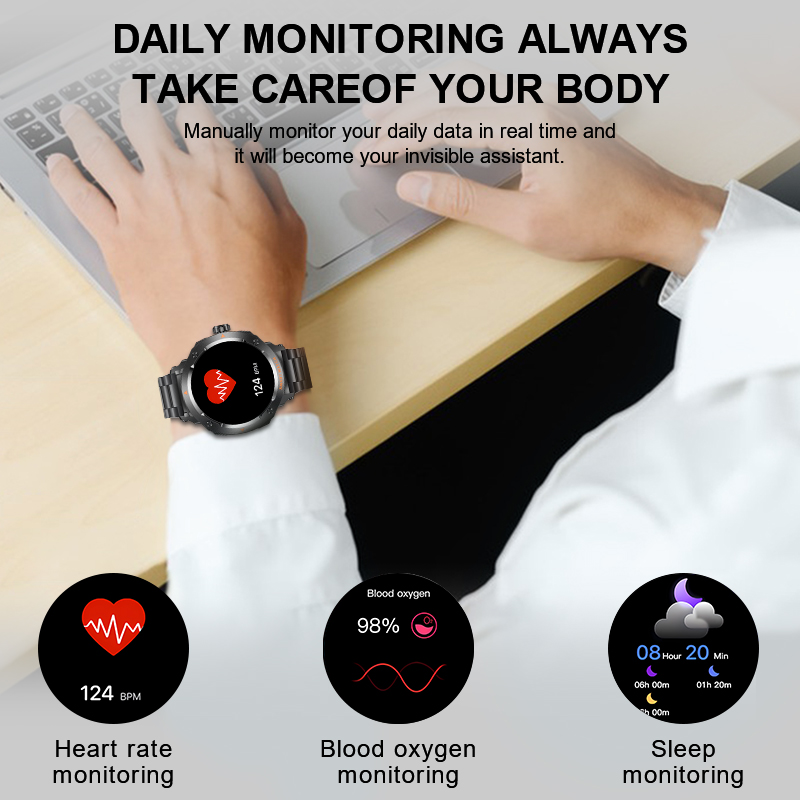 Nouveaux hommes 2 en 1 casque  - Smartwatch Headset avis et prix