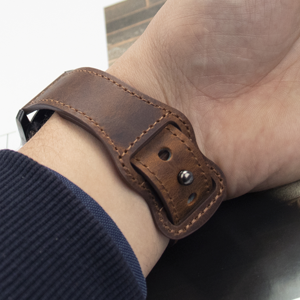 Bracelet de montre en cuir vér - Smartwatch Accessories Shop avis et prix