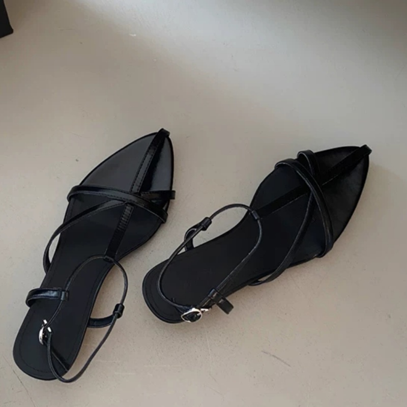Sandales plates à bout fendu e - Leather Classic Strap avis et prix