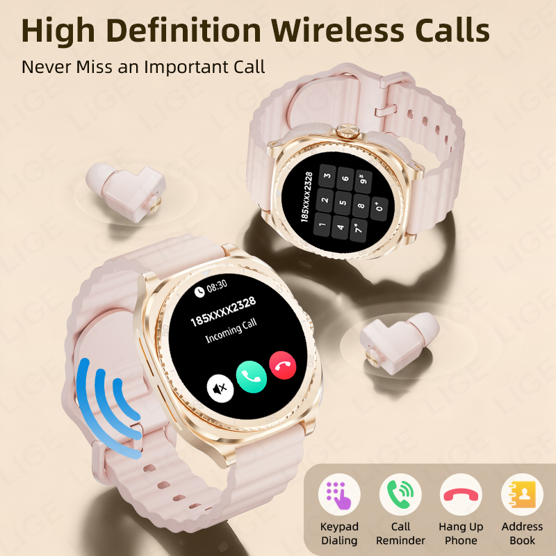 Montre connectée LIGE 2-en-1 a - Smartwatch Headset avis et prix
