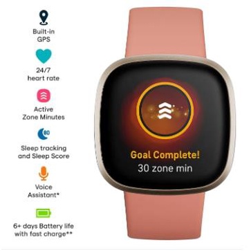 Montre connectée Fitbit Versa  - Smartwatch X avis et prix