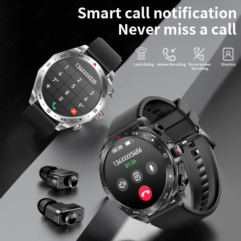 LIGE-Montre intelligente étanc - Smartwatch Headset avis et prix