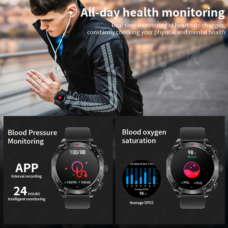 LIGE-Montre intelligente étanc - Smartwatch Headset avis et prix